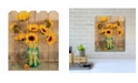 Courtside Market Country Sunflowers 9" x 12" Wood Picket Wall Art